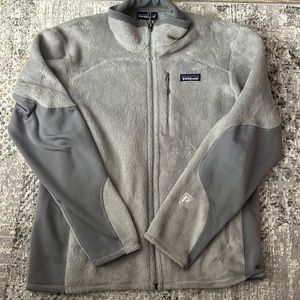 Patagonia Fleece Zip Up Gray Jacket